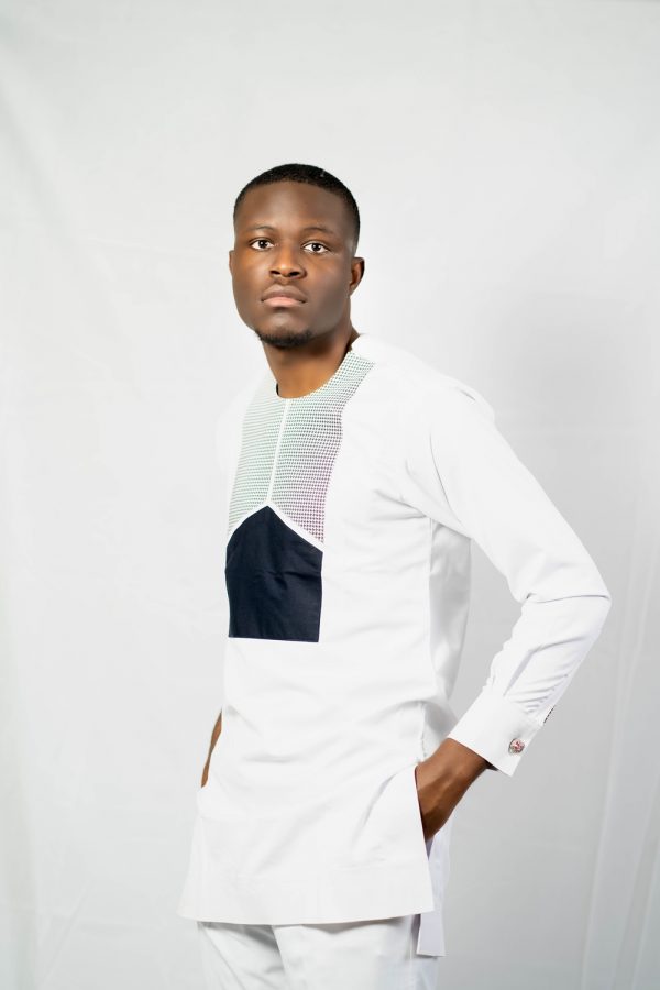 Ayman White Long Sleeves Shirt and Trouser