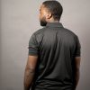 Gathee Black Short Sleeved T-Shirt with Collar